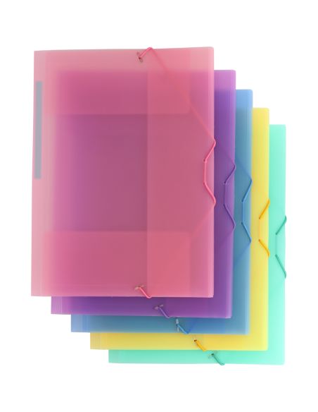 Carpeta solapas gomas colorgraf pp translucido varios colores