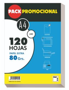 Paquete A4 120 Hojas 80 Gramos Pack Promocional (21280)