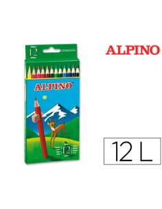 Lapices De Colores Alpino 654 Caja De 12 Colores Largos