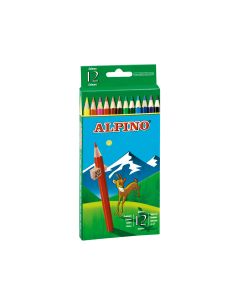 Lapices De Colores Alpino 654 Caja De 12 Colores Largos 2