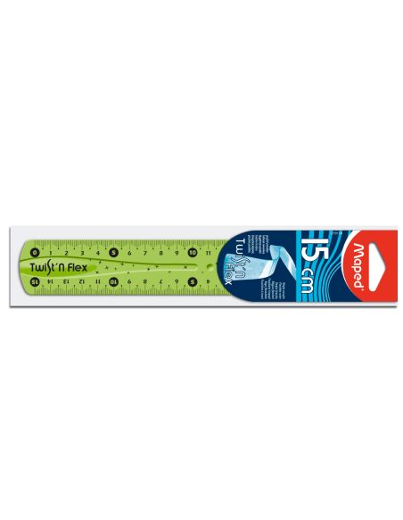 Regla Maped Plastico Flexible 15 Cm Colores Surtidos